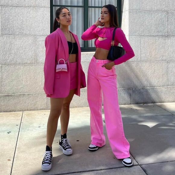 ZARA Oversized Blazer Pink Size Xs,  Small - Picture 6 of 16